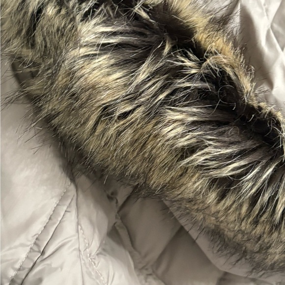 London Fog Down Jacket-Gray—Petite Large - Picture 3 of 11